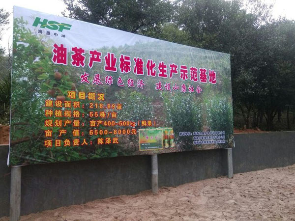 中坤农场公司油茶标准化生产示范基地项目概况